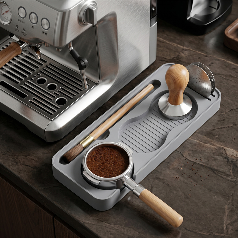 Coffee Distribution Tool - Stasiun Penekan Kopi Silikon Anti Selip,