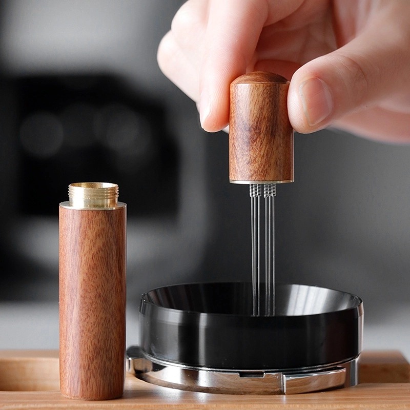 Coffee Distribution Tool - Tamper bubuk kopi baja tahan karat,