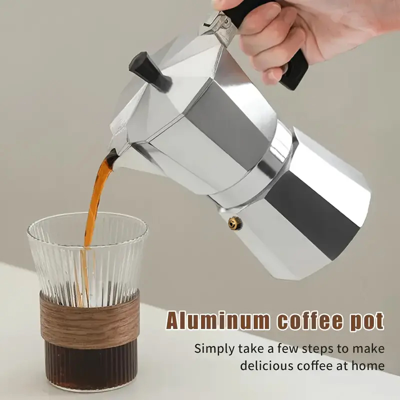 Coffee Equipment Wdt - Moka Pot Aluminium Klasik 50-300ML Pembuat