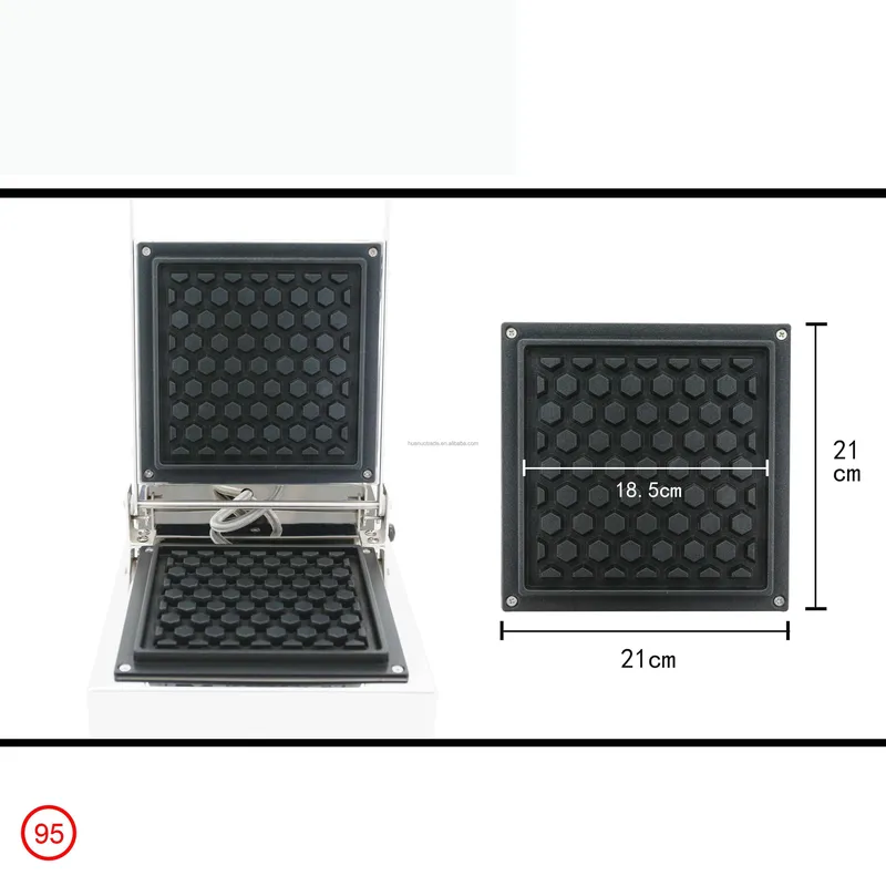 Coffee.Equipment Parts - Pembuat Wafel Komersial dengan Loyang Anti