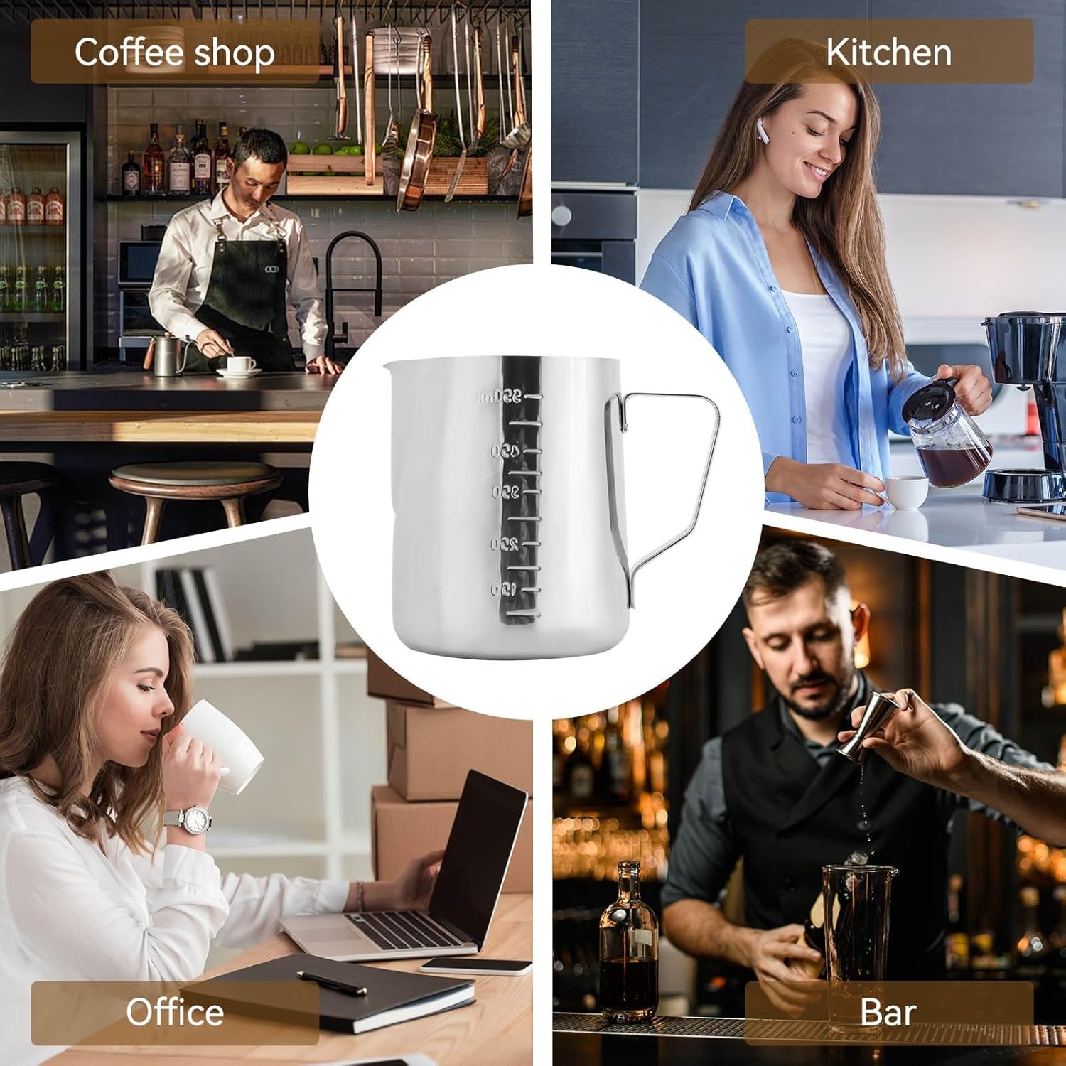 Pitcher Pembuat Busa Susu, Pit - Milk Steaming Pitcher ulasan dan harga