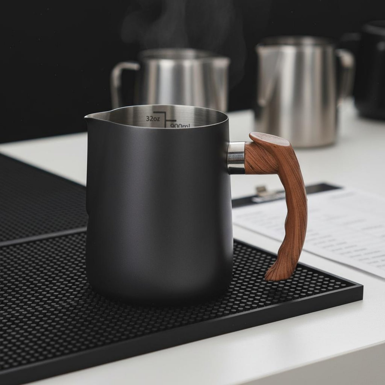 Jug Latte Art dengan Gagang Ka - Milk Steaming Pitcher ulasan dan harga